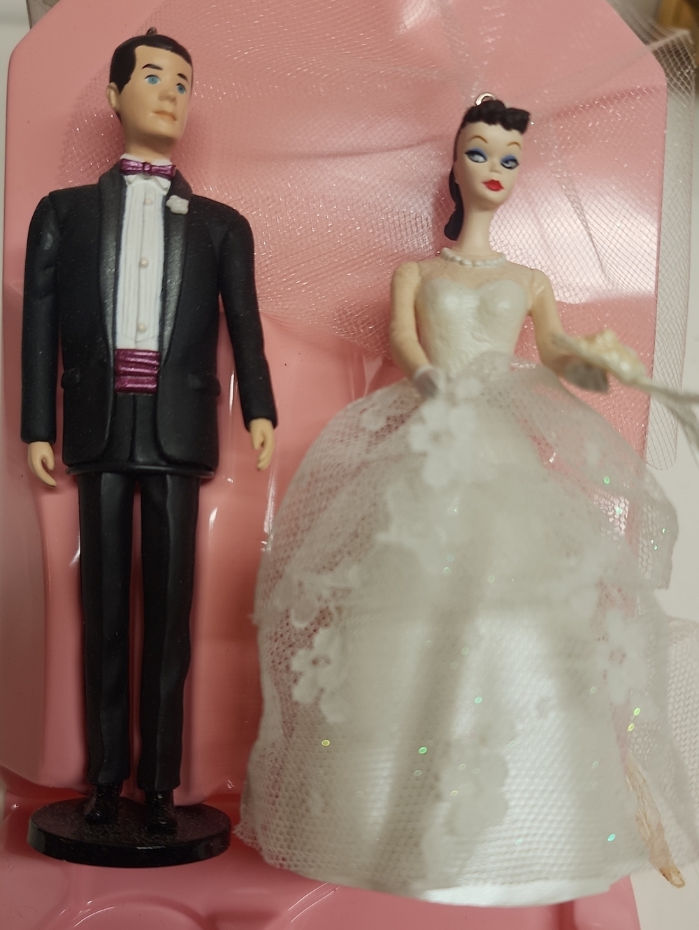 Barbie & Ken Wedding Day Set Keepsake Collector Dolls Ornament Handcrafted 1997